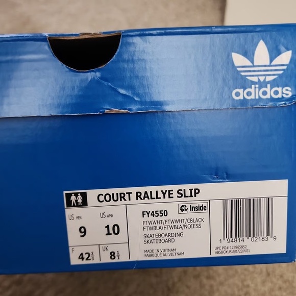 Adidas White Sneakers Low-Top Canvas - Picture 2 of 2